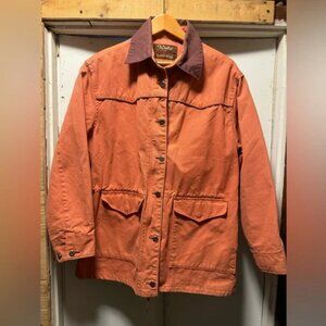 Walls Ranch Wear Barn Jacket Men’s Sz Small Orange Full Zip With Buttons